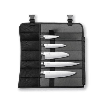 Set di 5 coltelli + Borsa portacoltelli Kai Wasabi Black