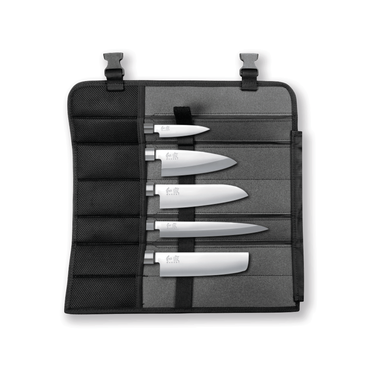 Set di 5 coltelli + Borsa portacoltelli Kai Wasabi Black