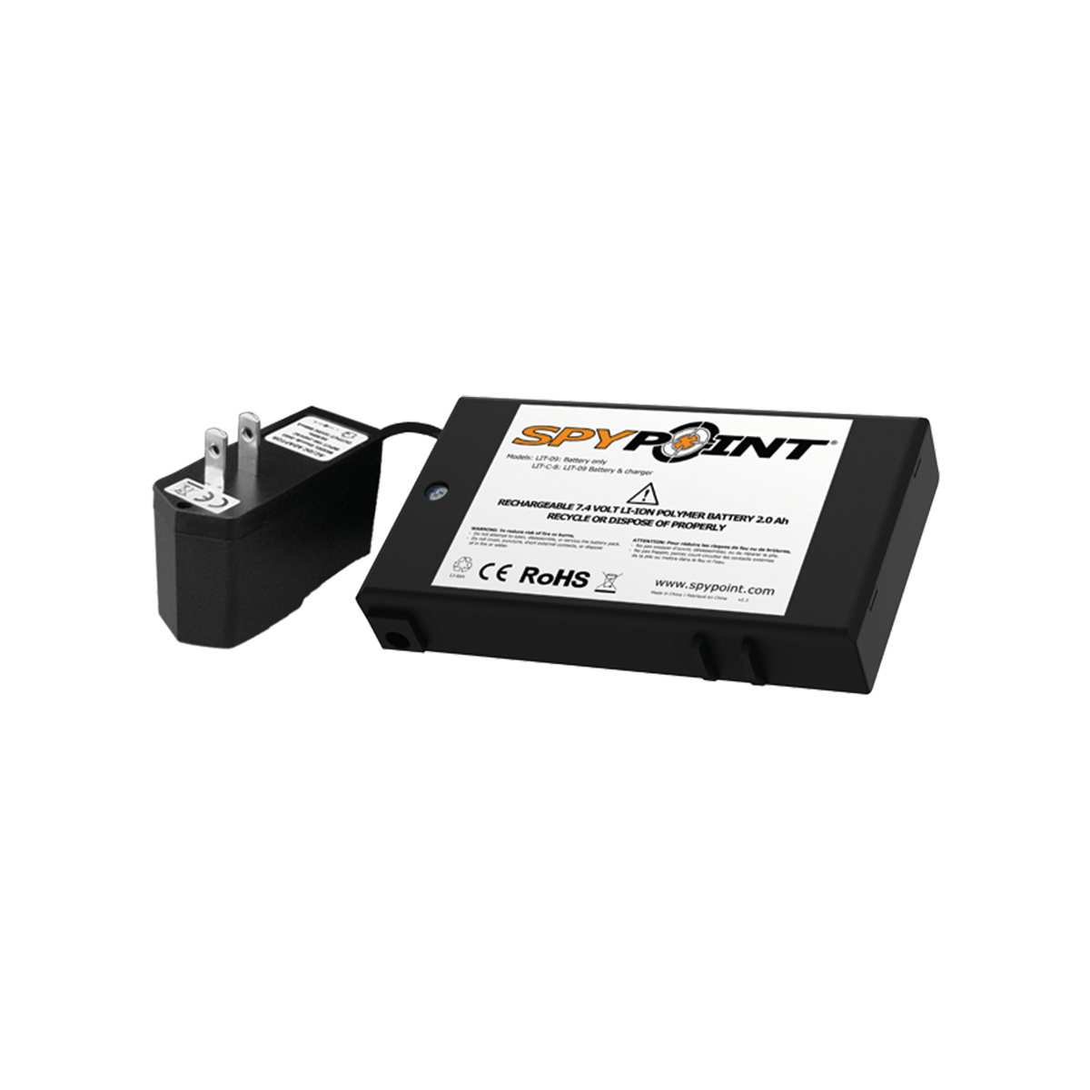 Batteria al litio LIT-C-8 + cavo di ricarica SpyPoint Batteria al litio LIT-C-8 + cavo di ricarica SpyPoint