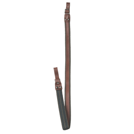 Tracolla per fucile Venturini con tirante in pelle e gomma antiscivolo (30 mm)