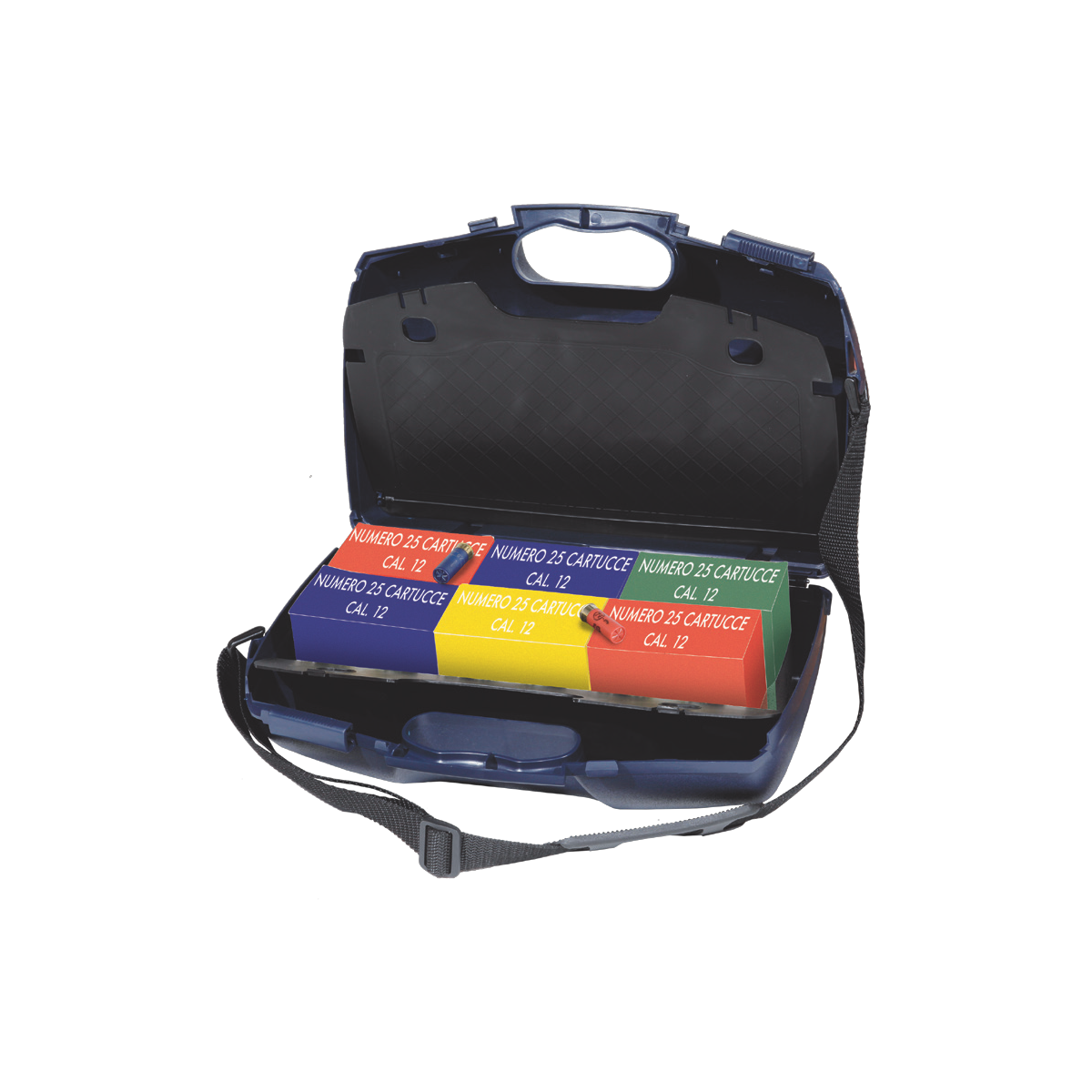 Valigetta porta cartucce Venturini in PP (6 scatole x 25 cartucce cal. 12) Valigetta porta cartucce Venturini in PP (6 scatole x 25 cartucce cal. 12)
