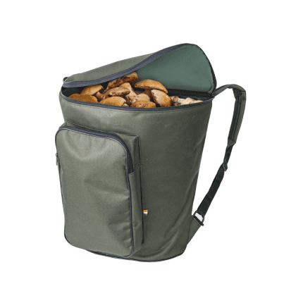 Gerla media per funghi Venturini in poliestere spalmato PVC con cesto in castagno naturale